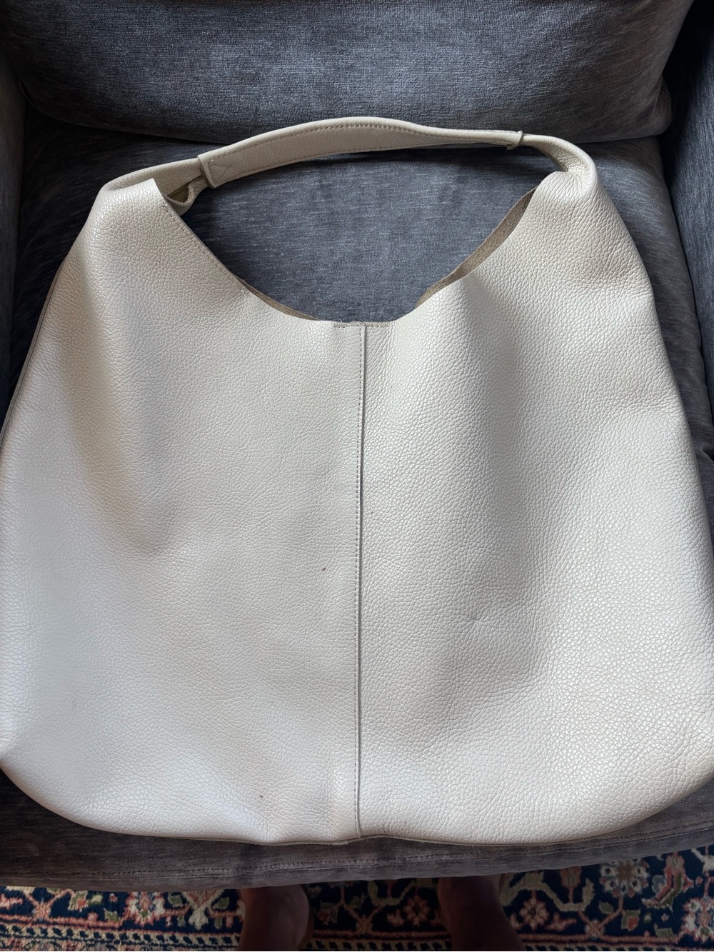 Marcella Cream Ivory Leather Hobo